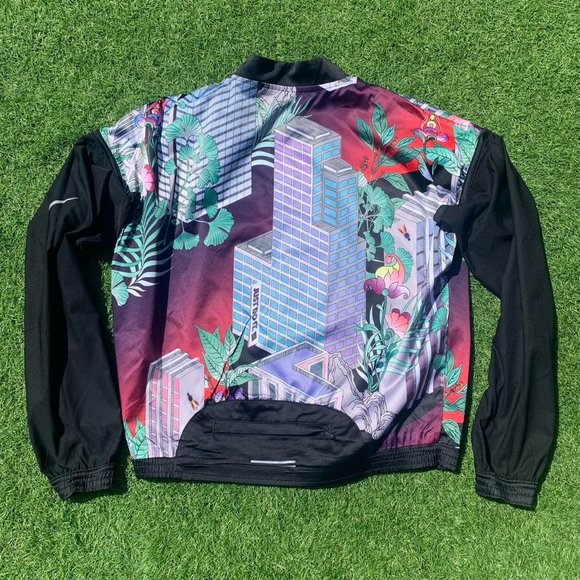 Nike Womens Satin Reversible Running Jacket rare Black Japanese Design Small. - Picture 7 of 8